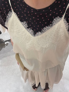 「LOWRYS FARM（ローリーズファーム）のバスケットワイドパンツ 637610（スラックス、ブラウン系）」を使った、るーちゃんさん（レディース）の夏コーディネート