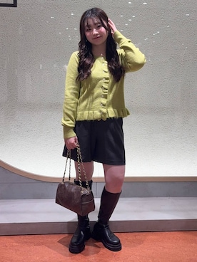 「アイテム（ブーツ）」を使った、るーちゃんさん（レディース・153cm・10代）の冬コーディネート