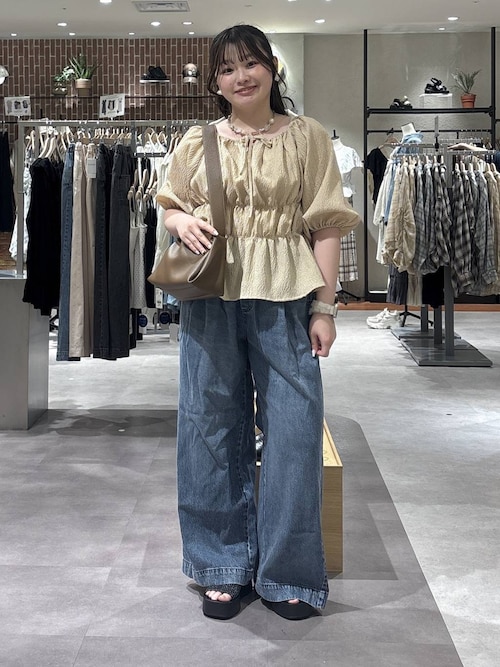 セール】オフショルシャーリングブラウス 652996（Tシャツ/カットソー