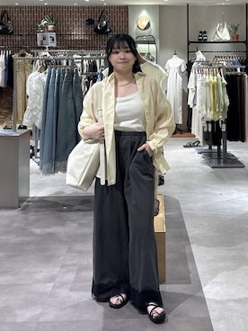 「LOWRYS FARM（ローリーズファーム）のヤワラカルイ２ＷＡＹショルダーＢＡＧ 115210（ショルダーバッグ、ホワイト系）」を使った、るーちゃんさん（レディース）の夏コーディネート