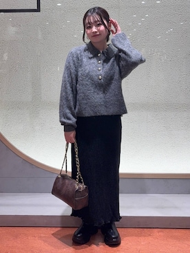 「アイテム（スカート）」を使った、るーちゃんさん（レディース・153cm・10代）の冬コーディネート