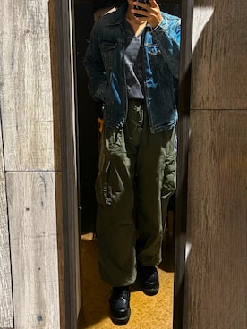 「Levi's（リーバイス）のアイテム（デニムジャケット）」を使った、服が友達さん（メンズ・169cm）の春コーディネート