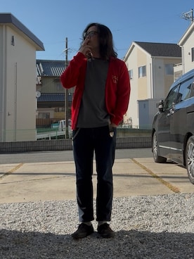 「アイテム（カーディガン/ボレロ）」を使った、rukaysさん（メンズ・178cm・40代）の秋コーディネート