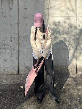 「アイテム（エコバッグ/サブバッグ）」を使った、mardiosakaさん（レディース・164cm）の冬コーディネート