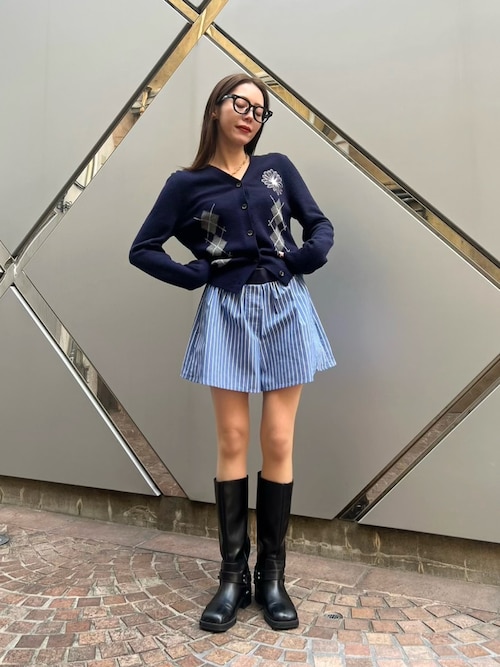 Mardi Mercredi カシミヤ ブレンド カーディガン Mardi Mercredi（マルディメクルディ） カーディガン CASHMERE BLENDED