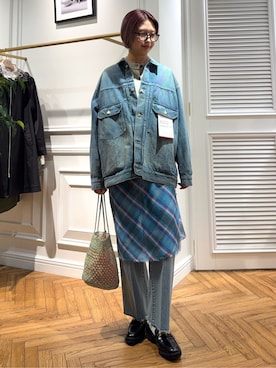 「NE QUITTEZ PAS!（ヌキテパ）のアイテム」を使った、renaさん（レディース・165cm）の春コーディネート