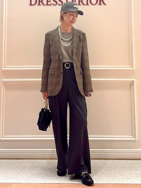 「Kassiopea（カシオペア）のアイテム」を使った、renaさん（レディース・165cm）の冬コーディネート