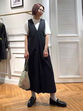 「NE QUITTEZ PAS!（ヌキテパ）のアイテム」を使った、renaさん（レディース・165cm）の春コーディネート