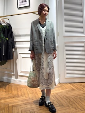 「NE QUITTEZ PAS!（ヌキテパ）のアイテム」を使った、renaさん（レディース・165cm）の春コーディネート