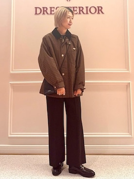 「DANTON（ダントン）のアイテム（ジャケット/アウター）」を使った、renaさん（レディース・165cm）の秋コーディネート