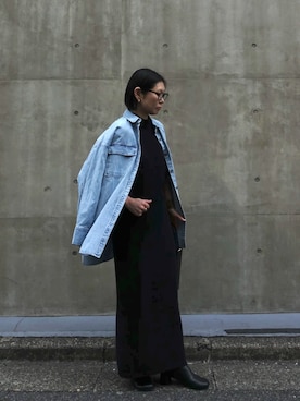 「HER.（ハー）のアイテム」を使った、herstaffさん（レディース・163cm）の春コーディネート