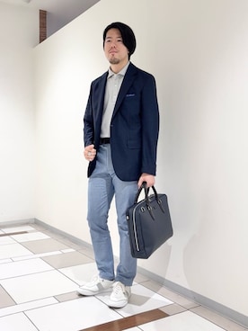 「TAKEO KIKUCHI（タケオキクチ）のアイテム」を使った、及川さん（メンズ・170cm）の春コーディネート