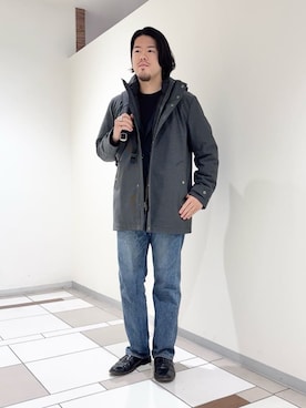 「TAKEO KIKUCHI（タケオキクチ）のアイテム」を使った、及川さん（メンズ・170cm）の冬コーディネート
