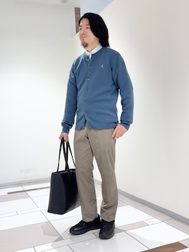 「TAKEO KIKUCHI（タケオキクチ）のアイテム」を使った、及川さん（メンズ・170cm）の秋コーディネート