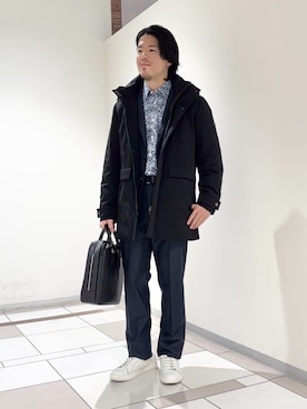「アイテム（ダウンジャケット/コート）」を使った、及川さん（メンズ・170cm）の冬コーディネート