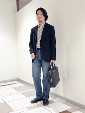 「TAKEO KIKUCHI（タケオキクチ）のアイテム」を使った、及川さん（メンズ・170cm）の秋コーディネート