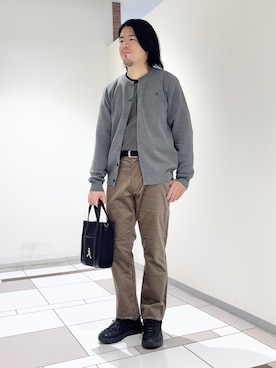 「TAKEO KIKUCHI（タケオキクチ）のアイテム」を使った、及川さん（メンズ・170cm）の秋コーディネート