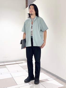 「TAKEO KIKUCHI（タケオキクチ）のアイテム」を使った、及川さん（メンズ・170cm）の夏コーディネート