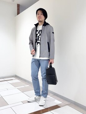 「TAKEO KIKUCHI（タケオキクチ）のアイテム」を使った、及川さん（メンズ・170cm）の春コーディネート