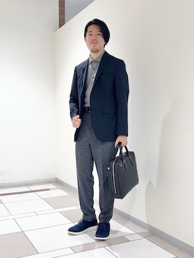 「TAKEO KIKUCHI（タケオキクチ）のアイテム」を使った、及川さん（メンズ・170cm）の春コーディネート