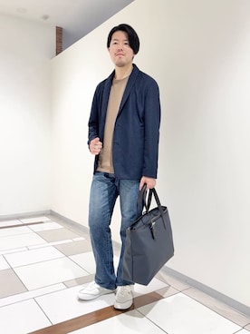 「TAKEO KIKUCHI（タケオキクチ）のアイテム」を使った、及川さん（メンズ・170cm）の冬コーディネート