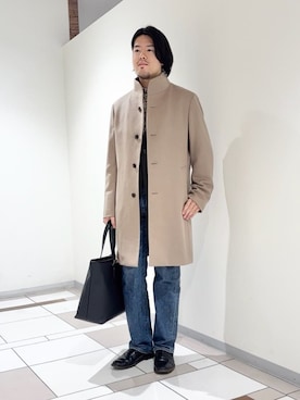 「TAKEO KIKUCHI（タケオキクチ）のアイテム」を使った、及川さん（メンズ・170cm）の冬コーディネート