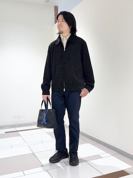 「アイテム（キーケース/キーアクセサリー、ブルー系）」を使った、及川さん（メンズ・170cm）の秋コーディネート