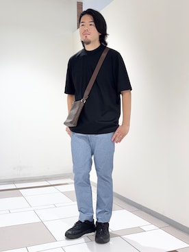「TAKEO KIKUCHI（タケオキクチ）のアイテム」を使った、及川さん（メンズ・170cm）の夏コーディネート