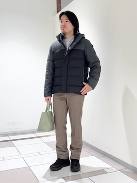 「アイテム（ダウンジャケット/コート）」を使った、及川さん（メンズ・170cm）の冬コーディネート