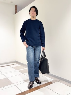 「TAKEO KIKUCHI（タケオキクチ）のアイテム」を使った、及川さん（メンズ・170cm）の冬コーディネート