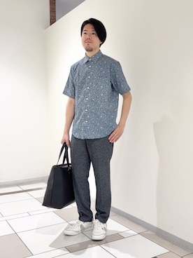 「TAKEO KIKUCHI（タケオキクチ）のアイテム」を使った、及川さん（メンズ・170cm）の春コーディネート