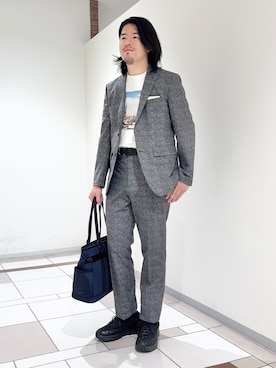 「アイテム（その他小物、イエロー系）」を使った、及川さん（メンズ・170cm）の春コーディネート
