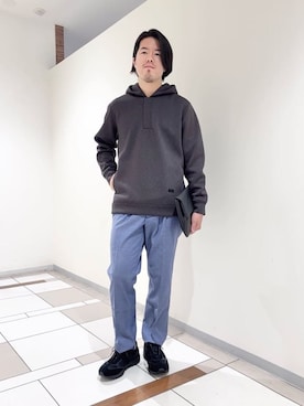 「TAKEO KIKUCHI（タケオキクチ）のアイテム」を使った、及川さん（メンズ・170cm）の冬コーディネート