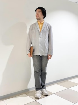 「TAKEO KIKUCHI（タケオキクチ）のアイテム」を使った、及川さん（メンズ・170cm）の春コーディネート