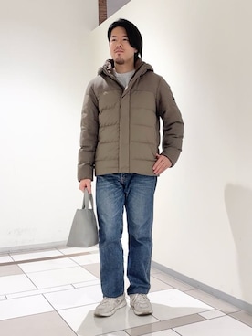 「アイテム（ダウンジャケット/コート）」を使った、及川さん（メンズ・170cm）の冬コーディネート