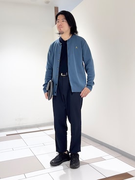 「TAKEO KIKUCHI（タケオキクチ）のアイテム」を使った、及川さん（メンズ・170cm）の秋コーディネート