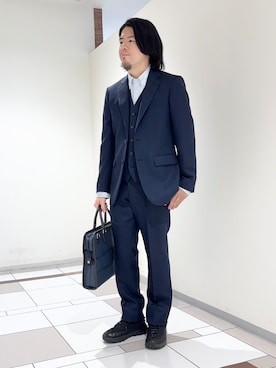 「TAKEO KIKUCHI（タケオキクチ）のアイテム」を使った、及川さん（メンズ・170cm）の秋コーディネート
