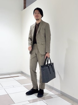 「TAKEO KIKUCHI（タケオキクチ）のアイテム」を使った、及川さん（メンズ・170cm）の春コーディネート