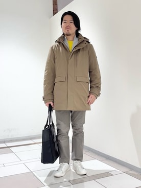 「アイテム（ダウンジャケット/コート）」を使った、及川さん（メンズ・170cm）の冬コーディネート