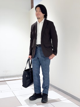 「TAKEO KIKUCHI（タケオキクチ）のアイテム」を使った、及川さん（メンズ・170cm）の夏コーディネート