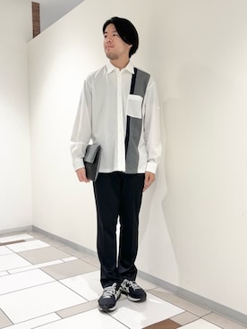 「TAKEO KIKUCHI（タケオキクチ）のアイテム」を使った、及川さん（メンズ・170cm）の秋コーディネート