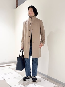 「TAKEO KIKUCHI（タケオキクチ）のアイテム」を使った、及川さん（メンズ・170cm）の冬コーディネート