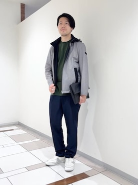 「TAKEO KIKUCHI（タケオキクチ）のアイテム」を使った、及川さん（メンズ・170cm）の春コーディネート