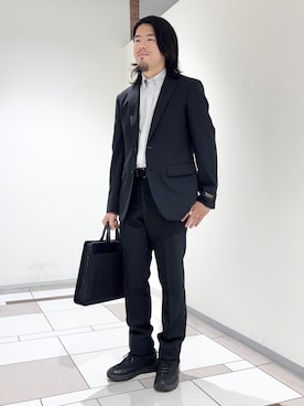 「アイテム（ビジネスバッグ）」を使った、及川さん（メンズ・170cm）の夏コーディネート