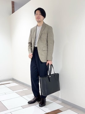「TAKEO KIKUCHI（タケオキクチ）のアイテム」を使った、及川さん（メンズ・170cm）の春コーディネート