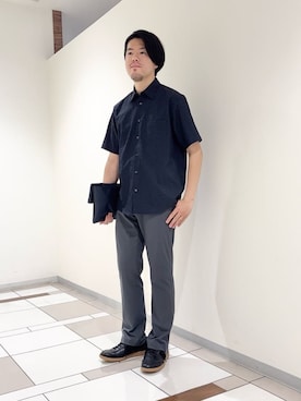 「TAKEO KIKUCHI（タケオキクチ）のアイテム」を使った、及川さん（メンズ・170cm）の春コーディネート