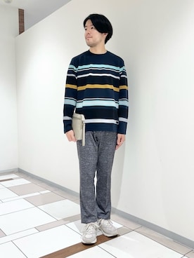「TAKEO KIKUCHI（タケオキクチ）のアイテム」を使った、及川さん（メンズ・170cm）の夏コーディネート