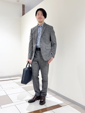「TAKEO KIKUCHI（タケオキクチ）のアイテム」を使った、及川さん（メンズ・170cm）の春コーディネート