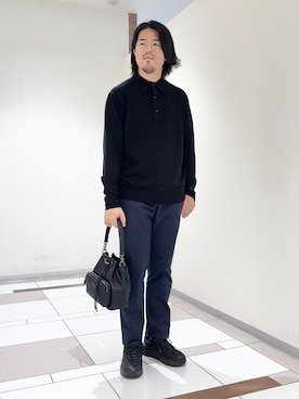 「TAKEO KIKUCHI（タケオキクチ）のアイテム」を使った、及川さん（メンズ・170cm）の秋コーディネート