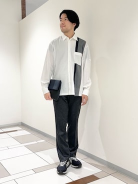 「TAKEO KIKUCHI（タケオキクチ）のアイテム」を使った、及川さん（メンズ・170cm）の夏コーディネート